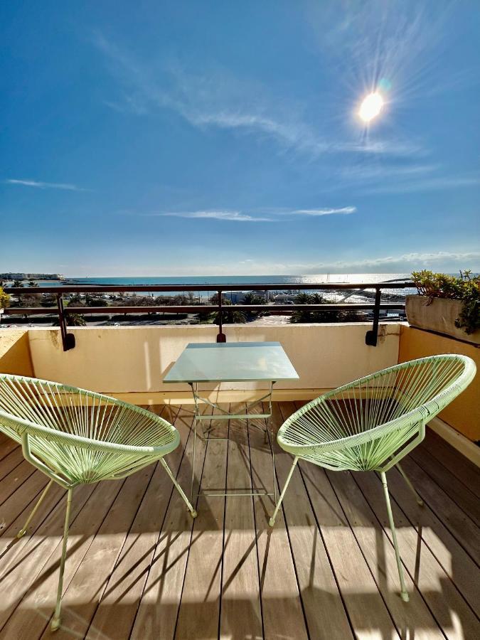 Superbe T2 Avec Terrasse Et Vue Su Mer Quartier Des Quilles A Sete Luaran gambar